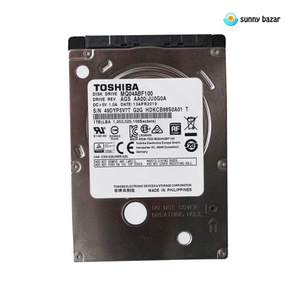 هارد دیسک اینترنال توشیبا مدل MQ04ABF100 ظرفیت 1 ترابایت با کش 128 مگابایت